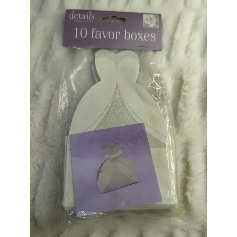 Details Wedding Favor Boxes Bridal Shower Party‎ Favors Dress Tuxedo Hearts
